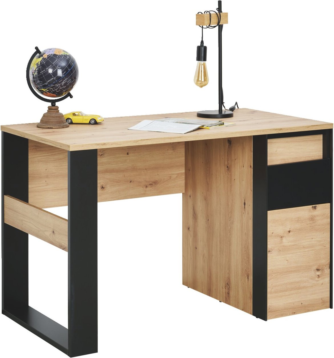 Voleo Schreibtisch, Eiche Artisan, Holznachbildung