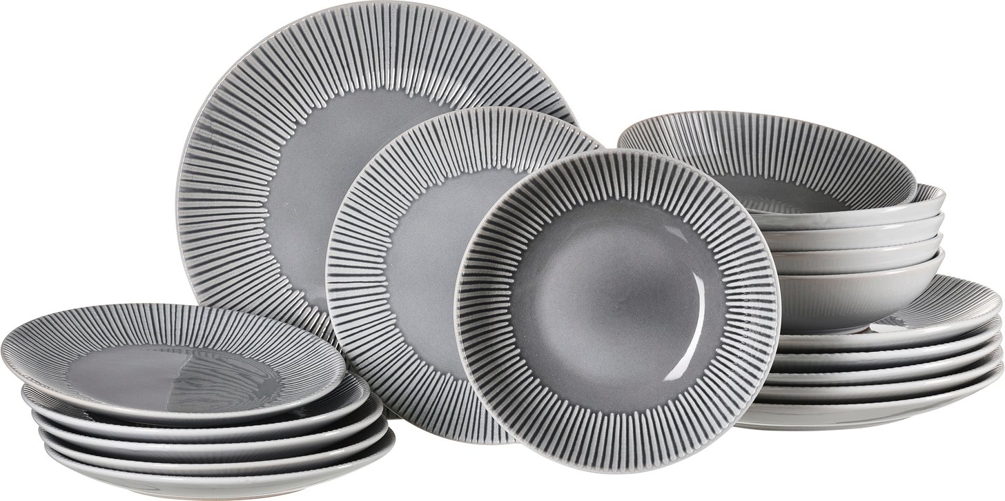 Ritzenhoff & Breker Tellerset 18-tlg. BANDA, Steingut