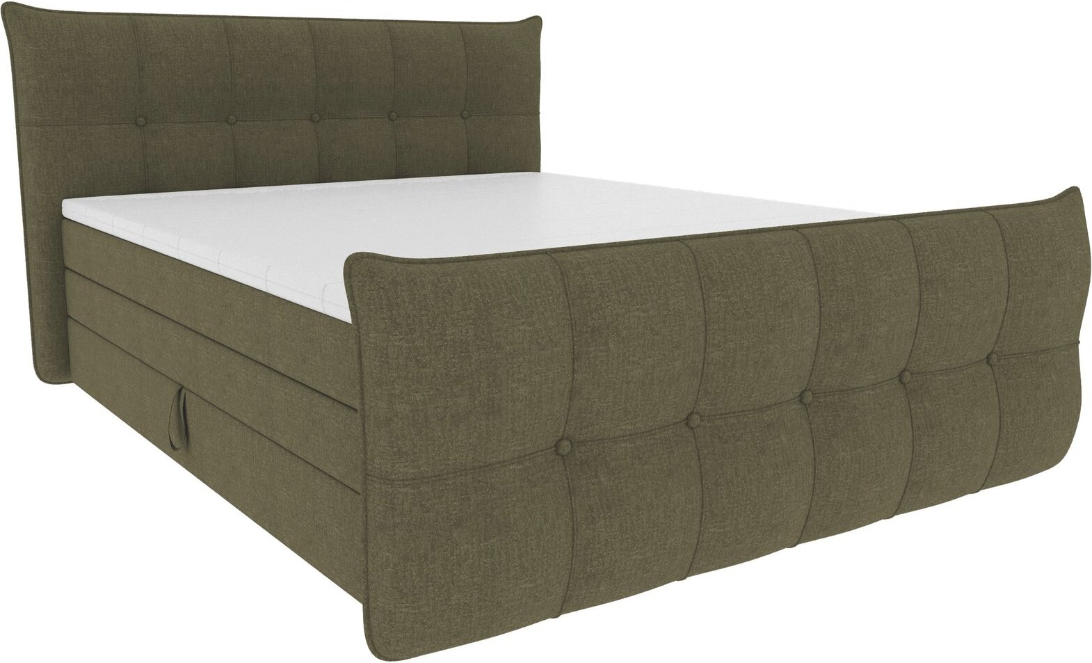 Z2 Boxspringbett LOFT V2, khaki, Webstoff