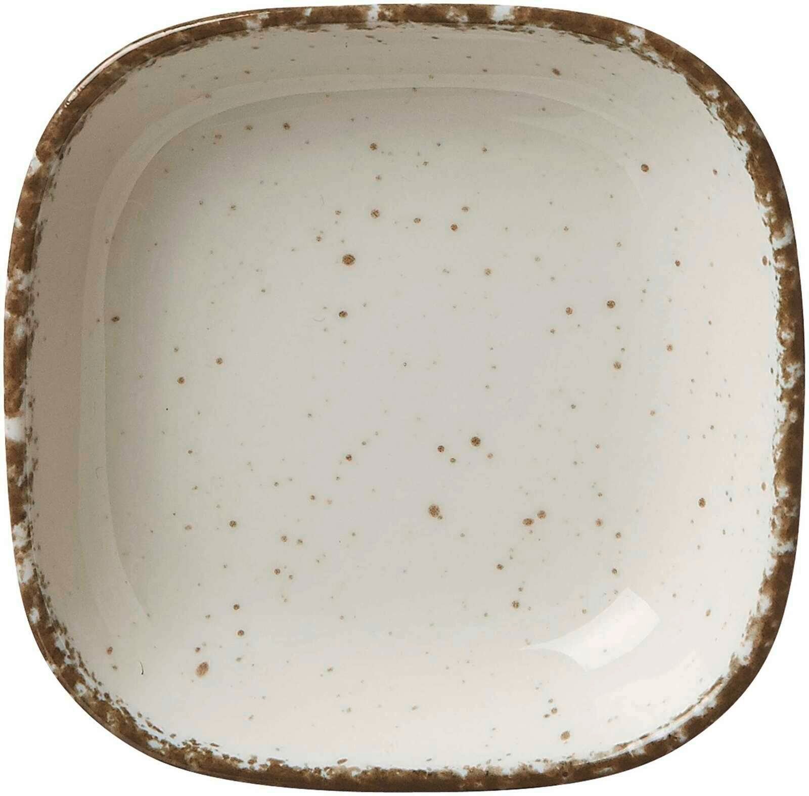 Ritzenhoff & Breker Dipschale 9cm CASA eckig beige, Porzellan