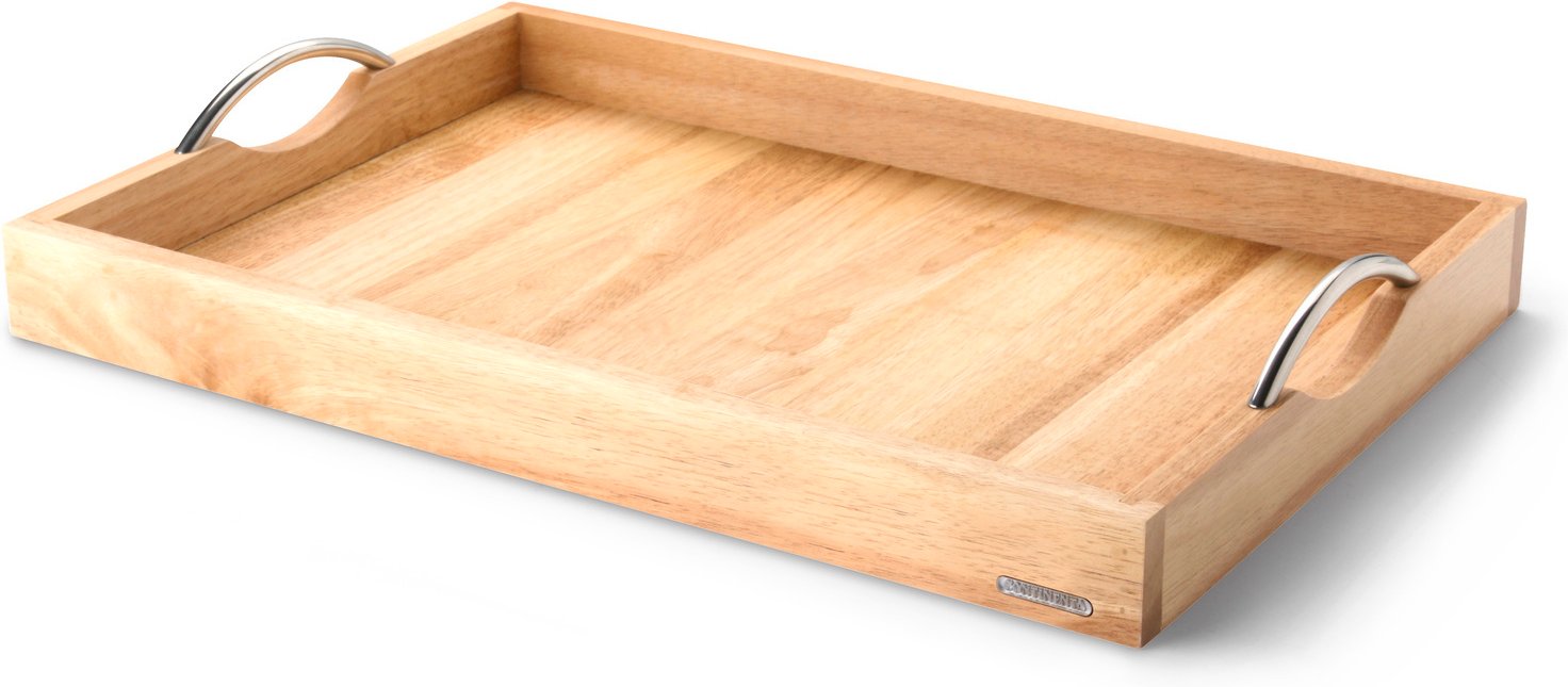 Thumbnail - Continenta Tablett mit Metallgriffen, Holz