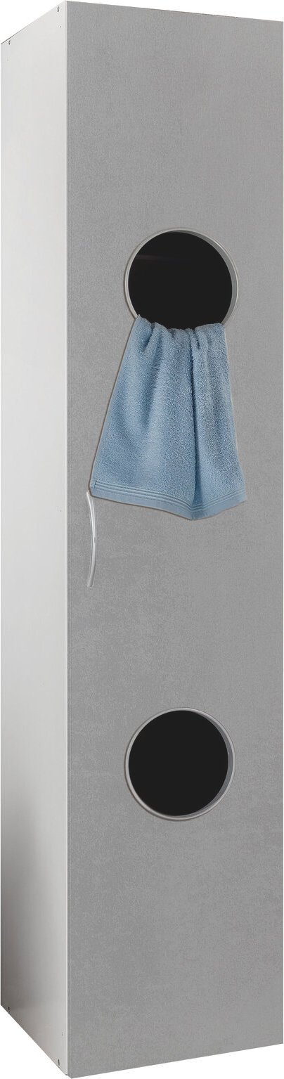 XORA Wäscheschrank MULTIRAUMKONZEPT, grau, Holznachbildung