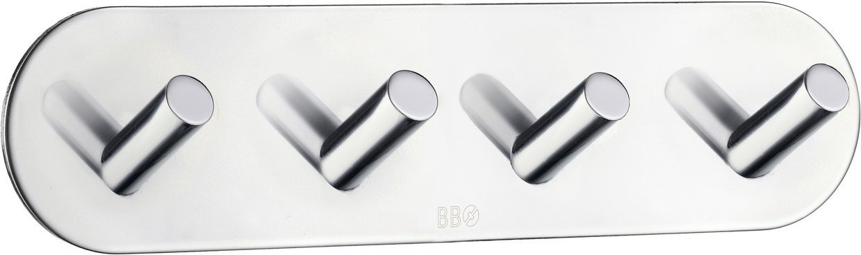 Beslagsboden Viererhakenleiste, Edelstahl