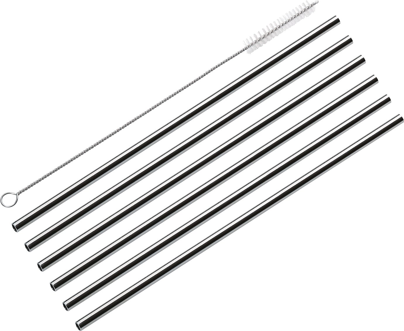 Cilio Trinkhalme 6er-Set STEEL, Edelstahl