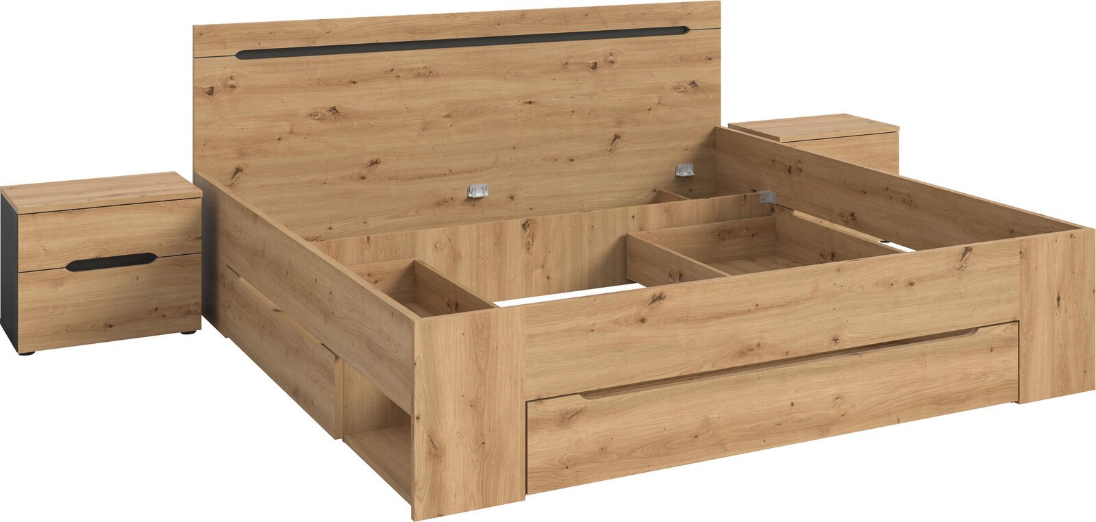 MID.YOU Schlafzimmer-Set CANU, Holznachbildung