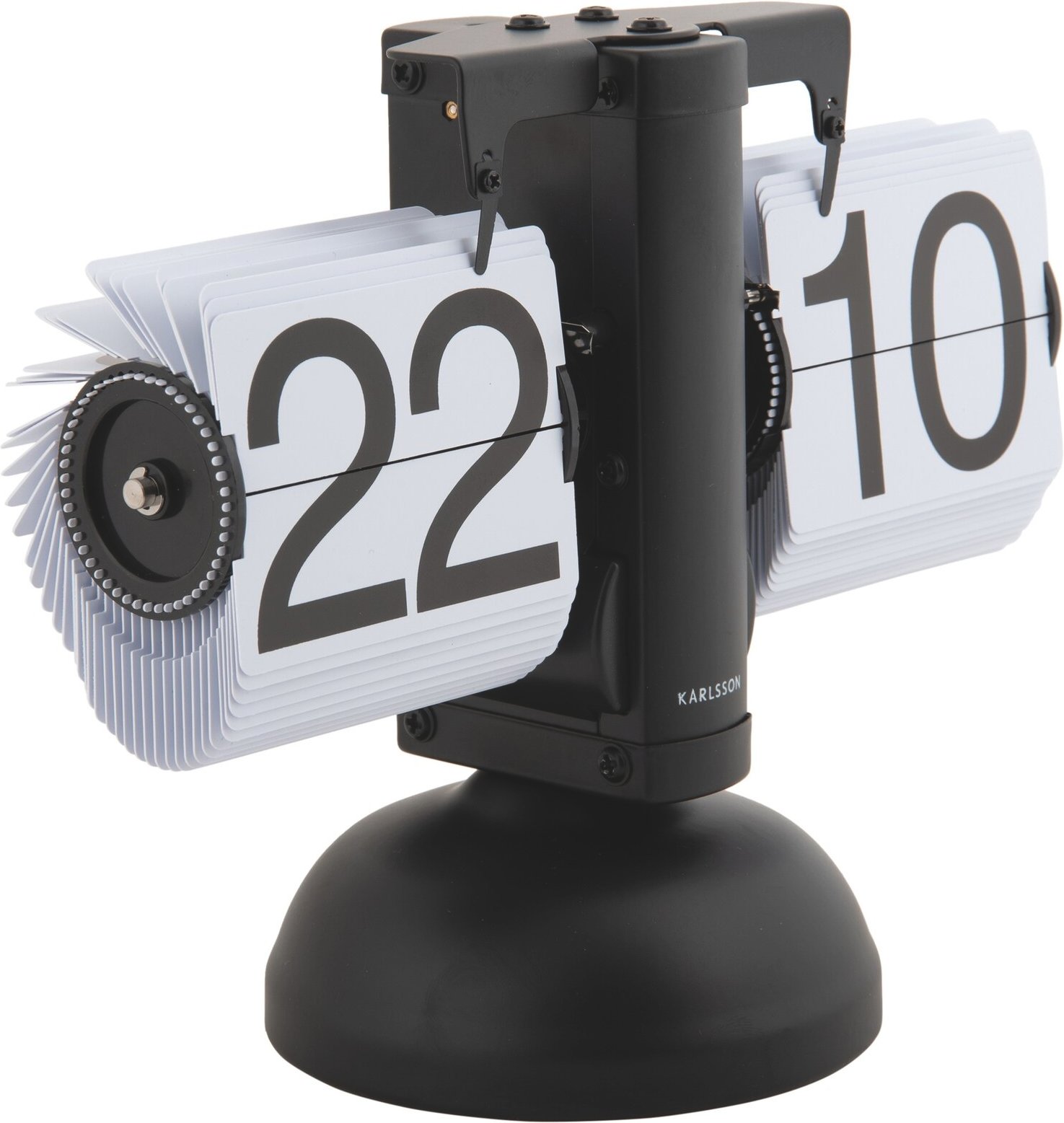 KARLSSON Tischuhr FLIP, schwarz, Stahl