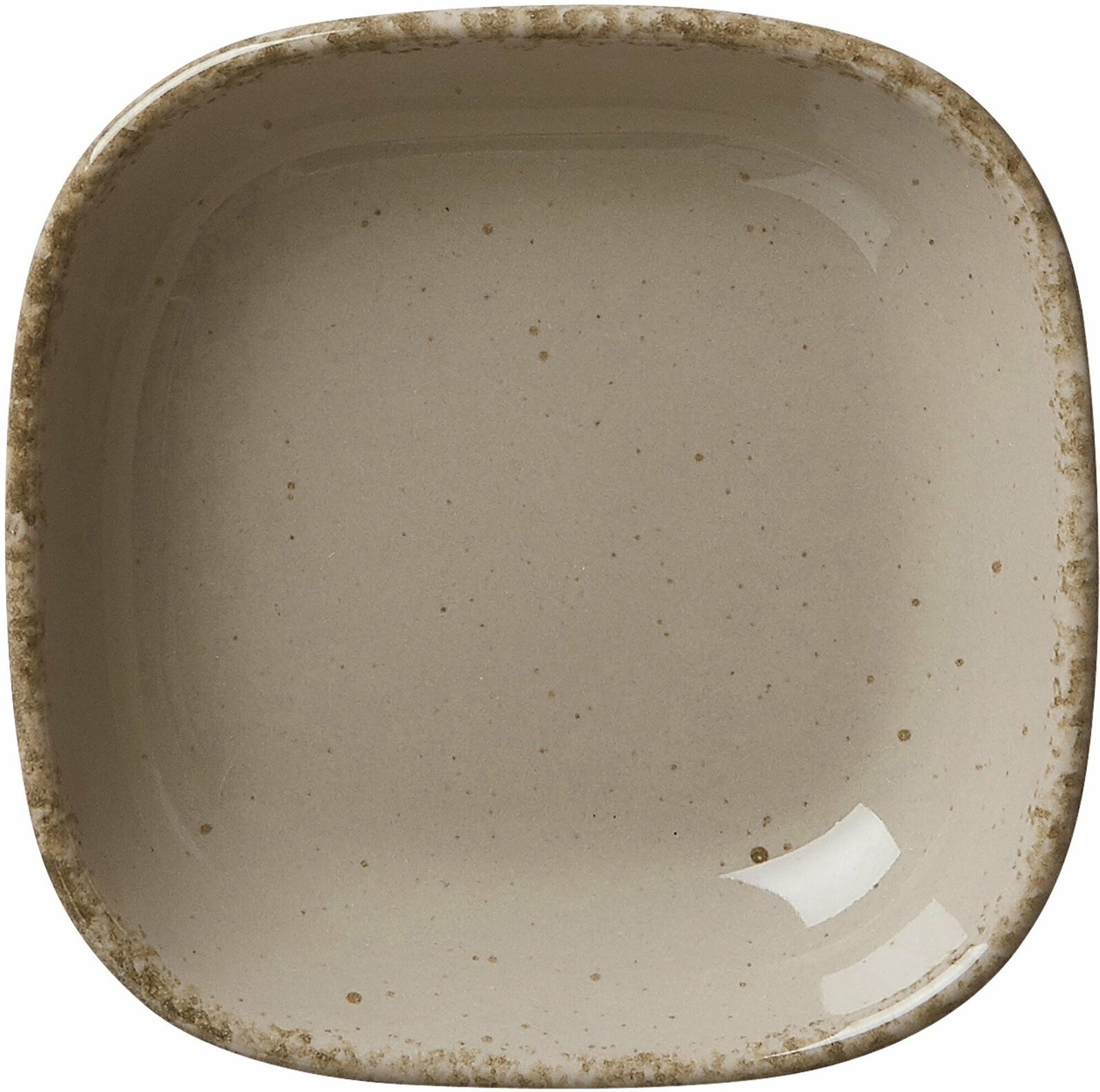 Ritzenhoff & Breker Dipschale 10cm CASA eckig braun, Porzellan