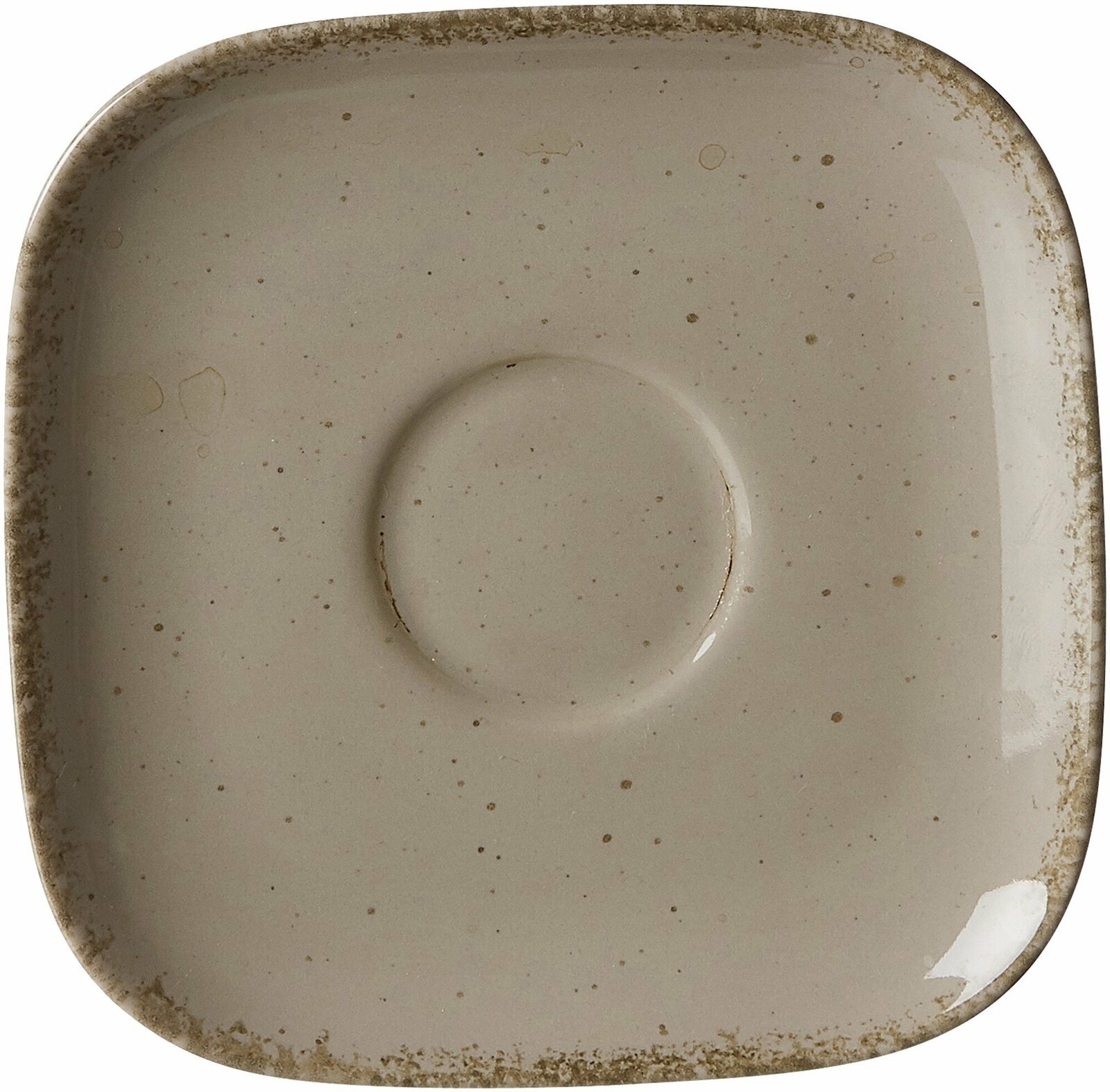 Ritzenhoff & Breker Untertasse CASA eckig braun, Porzellan