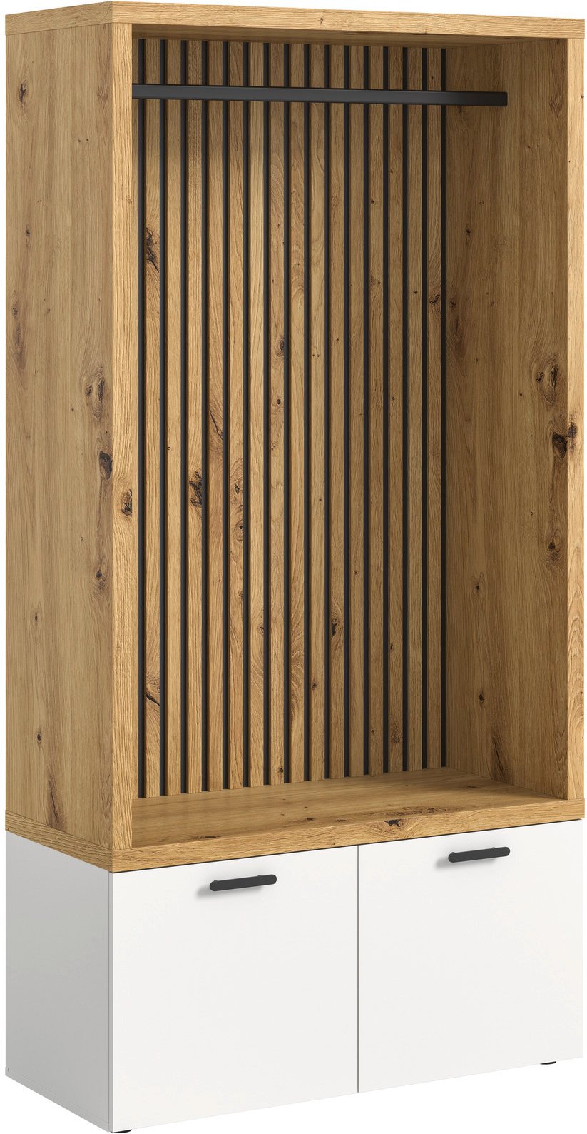 XORA Kompaktgarderobe HAMBURG, Holznachbildung