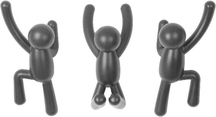 Zurbrüggen Buddy Wandhaken schwarz, Kunststoff