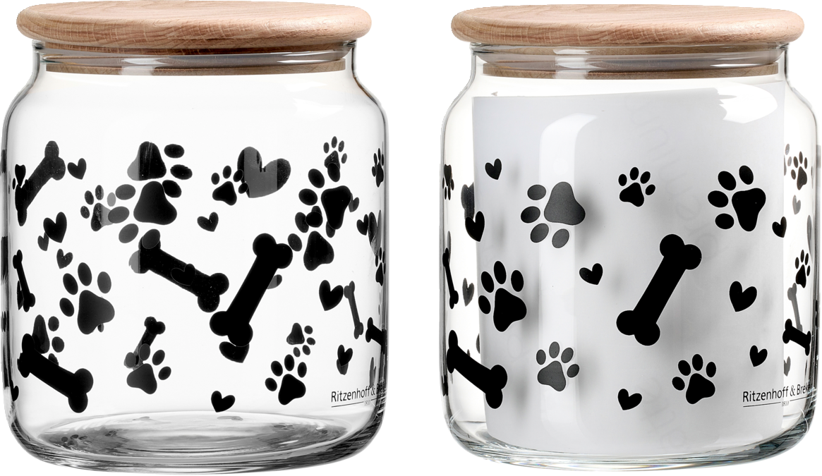 Ritzenhoff & Breker Dose 1,1L Dog MIKA, Glas