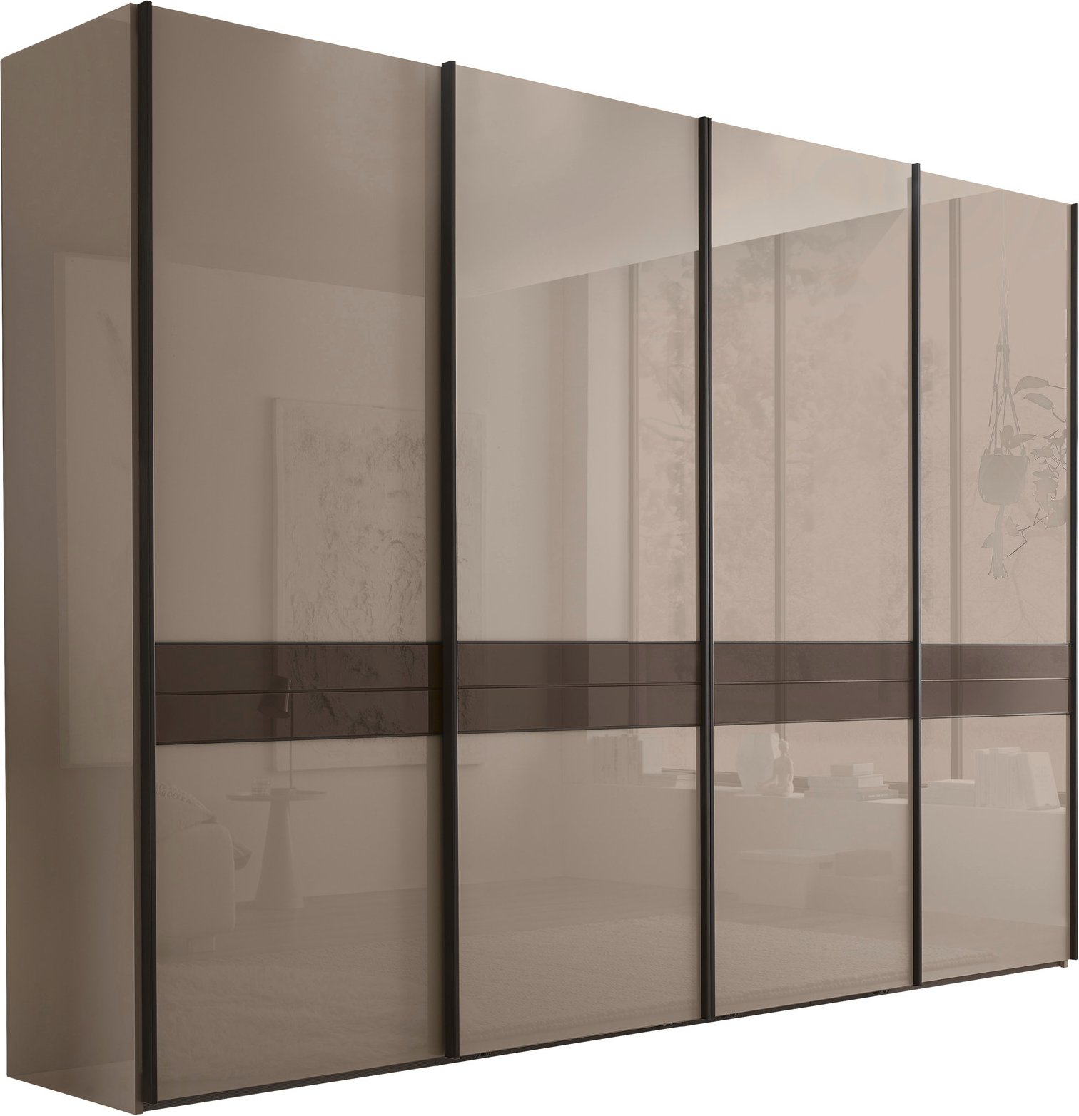 Novel Schwebetürenschrank DAKOTA, Holznachbildung