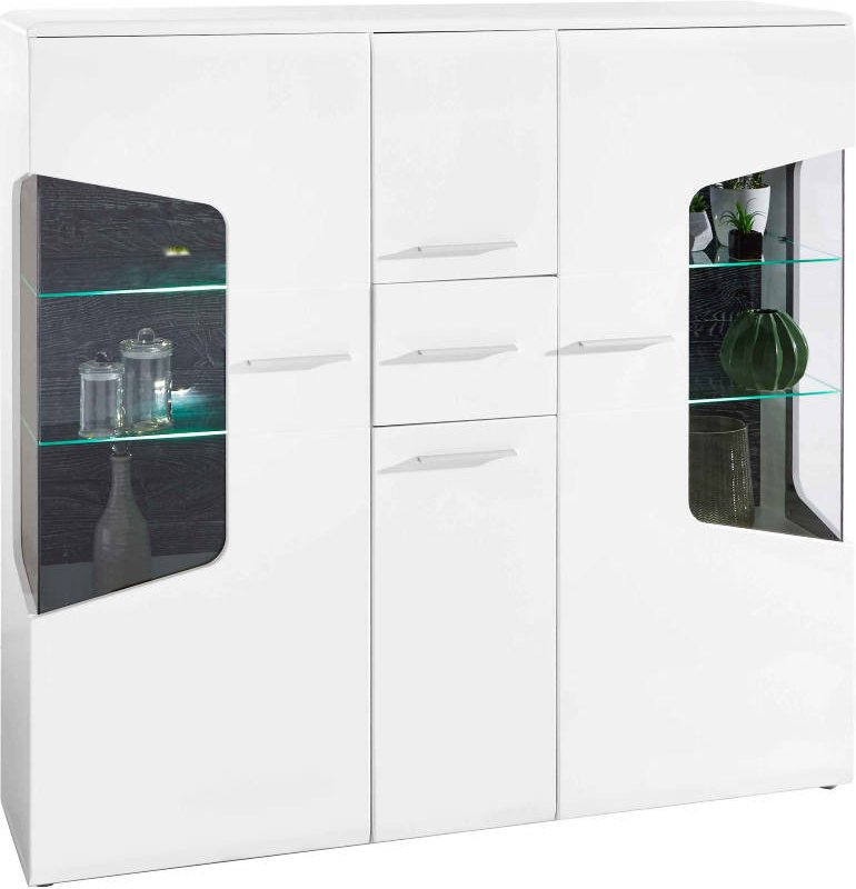 Hom´in Highboard-Vitrine Corel, Holznachbildung