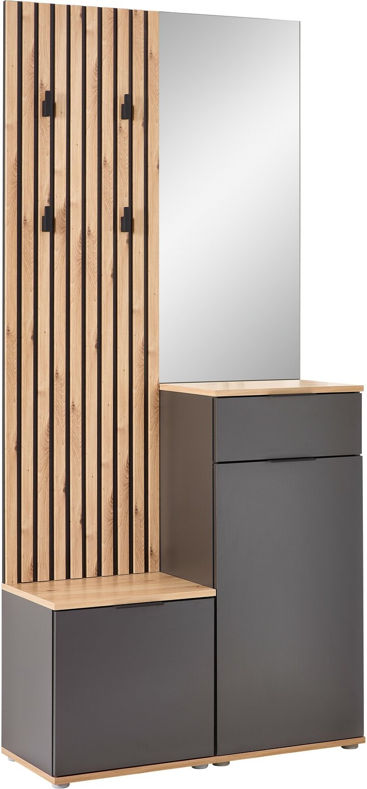 XORA Kompaktgarderobe SIMPLE, Holznachbildung