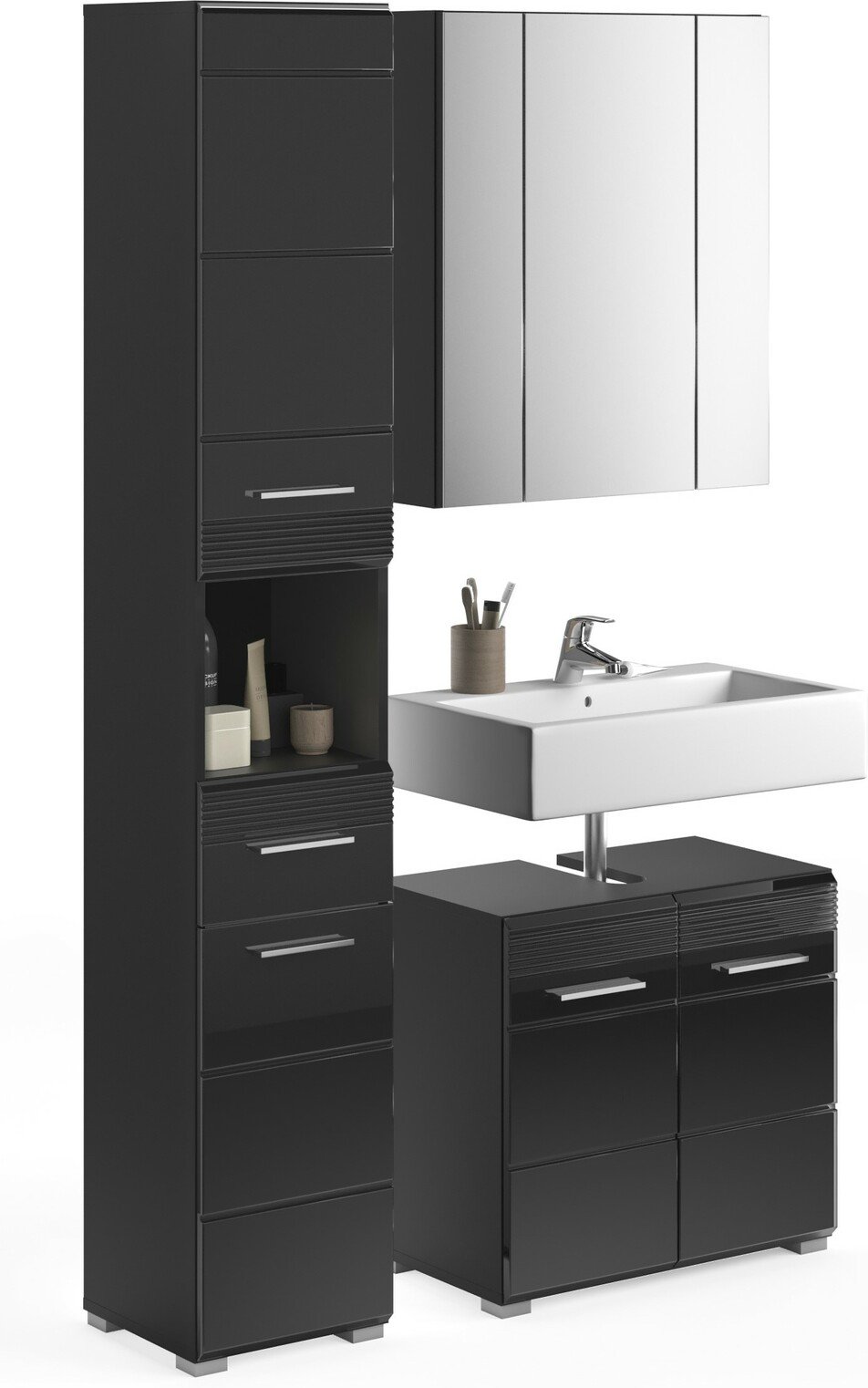 MID.YOU Badkombination LINUS, Holznachbildung