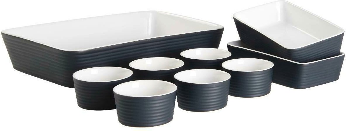 Homeware Auflaufformenset 9 tlg., Steinzeug