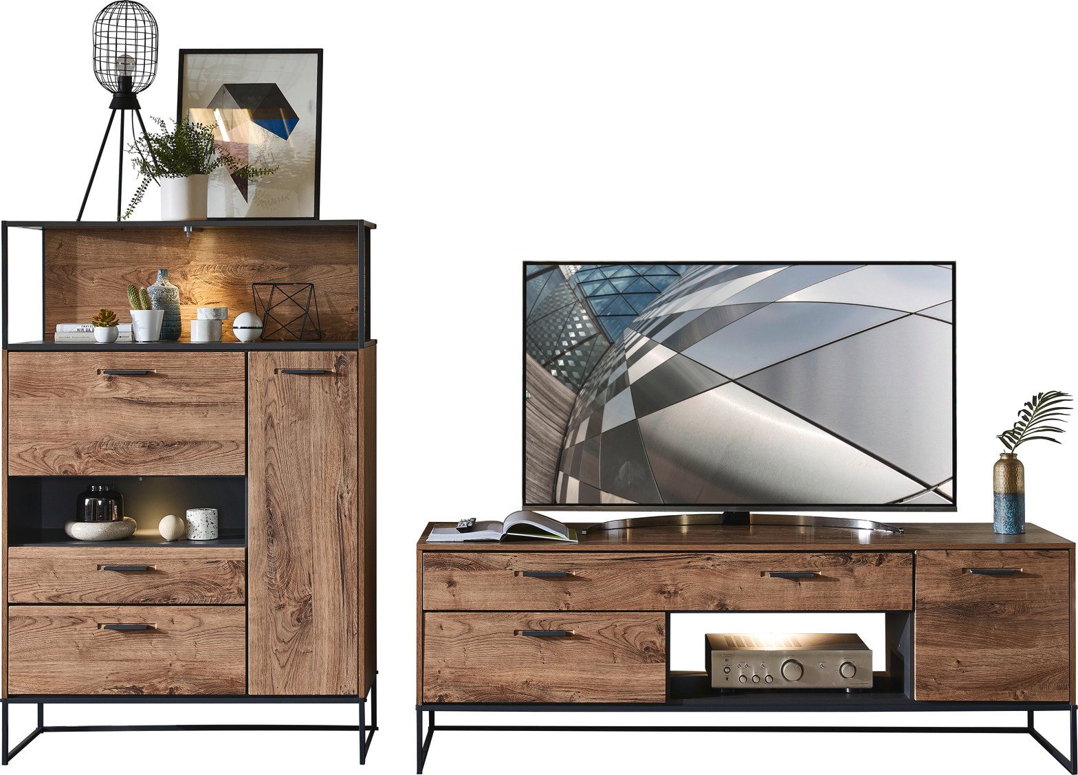 Zurbrüggen Wandkombination MANHATTAN, Holznachbildung