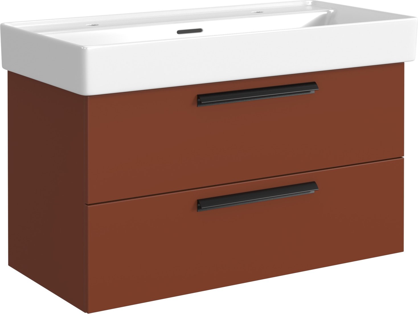 XORA Waschtisch-Set für 2 Armaturen VANNES, Holznachbildung