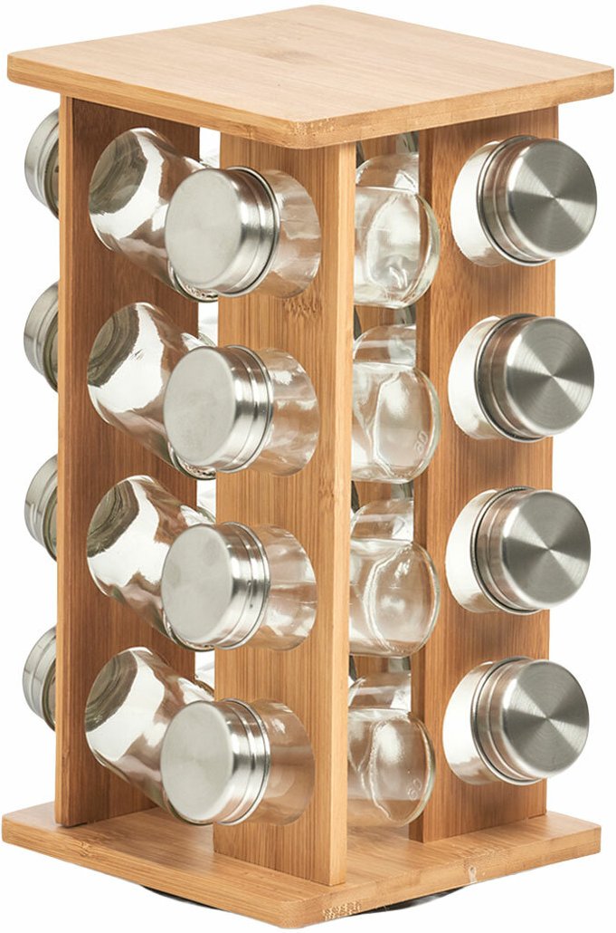 Thumbnail - Zeller Present Gewürzrondell mit 16 Gläsern, Bambus