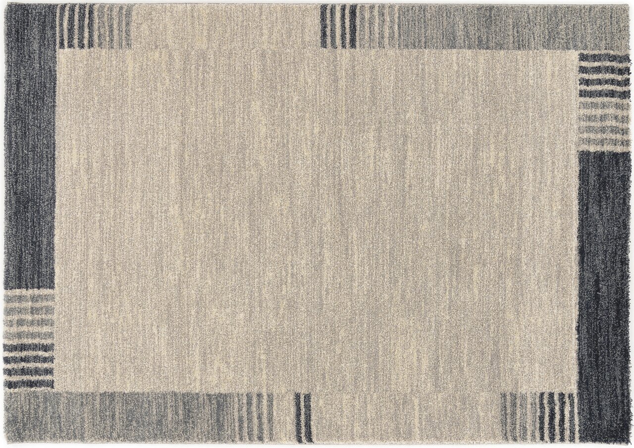 Thumbnail - OCI Frisé-Teppich CASTLE FLORA, grau-blau, Kunstfasern