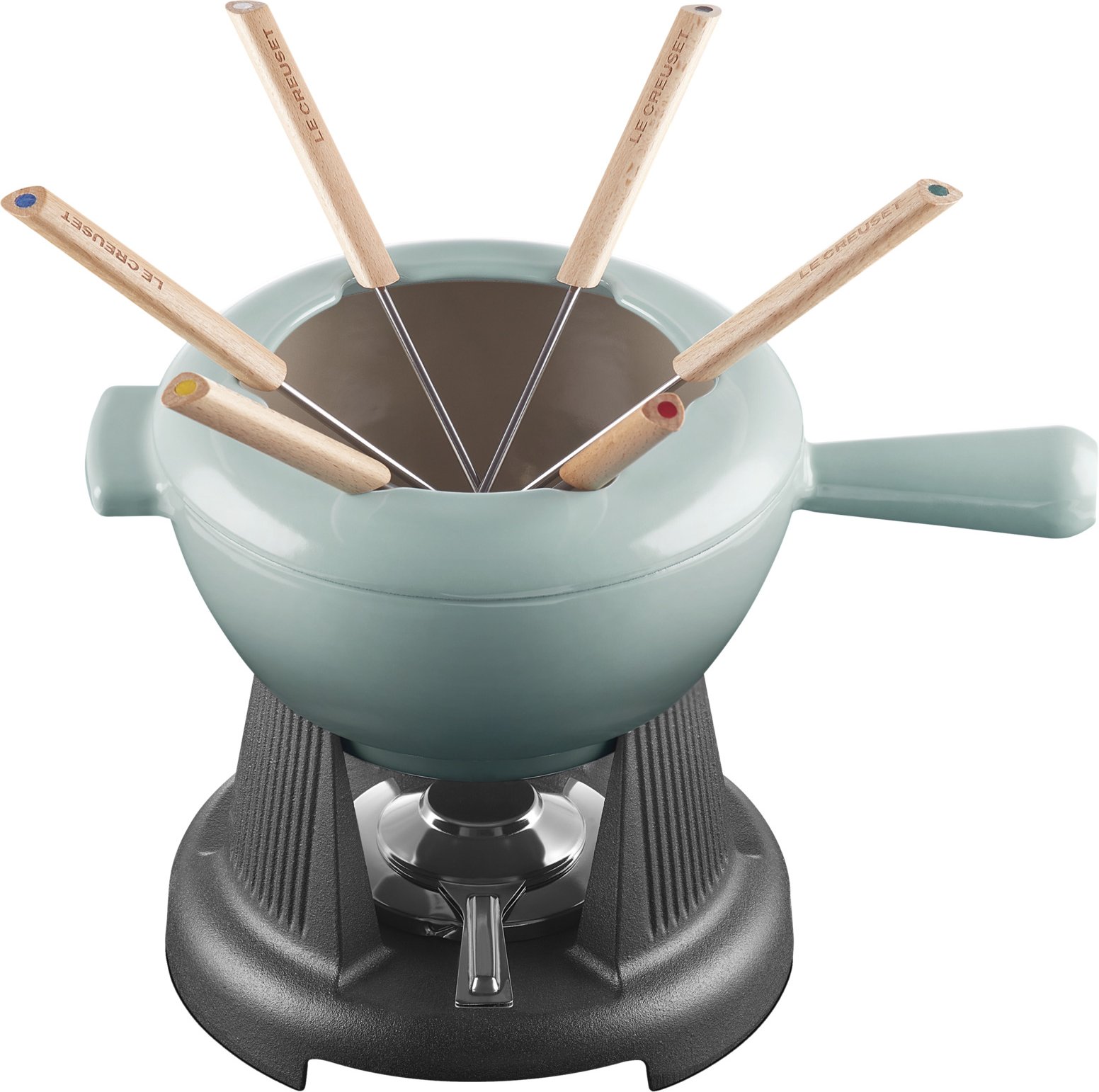 LE CREUSET Fondue Set Sea Salt MODE, Gusseisen