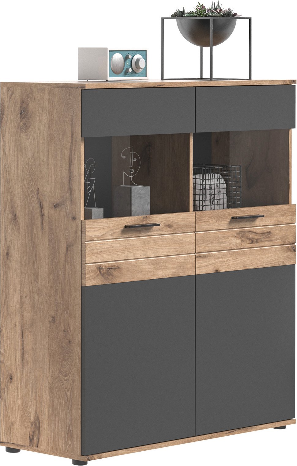 MID.YOU Vitrine MASON, Holznachbildung