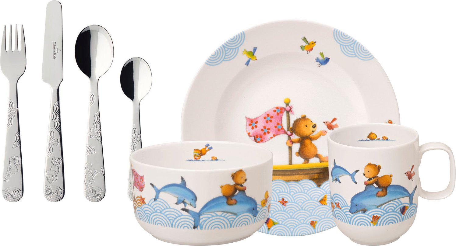 Villeroy & Boch Kinder Geschirr-Set 7 tlg. HAPPY AS A BEAR,...