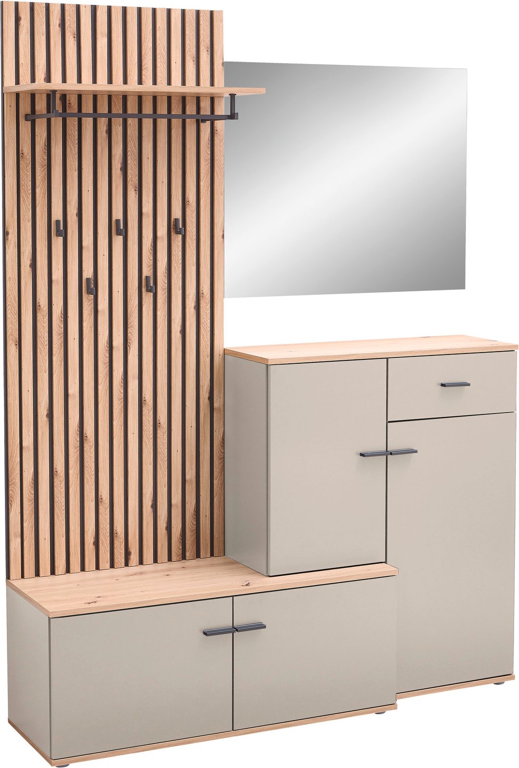 XORA Kompaktgarderobe FYNN, Holznachbildung