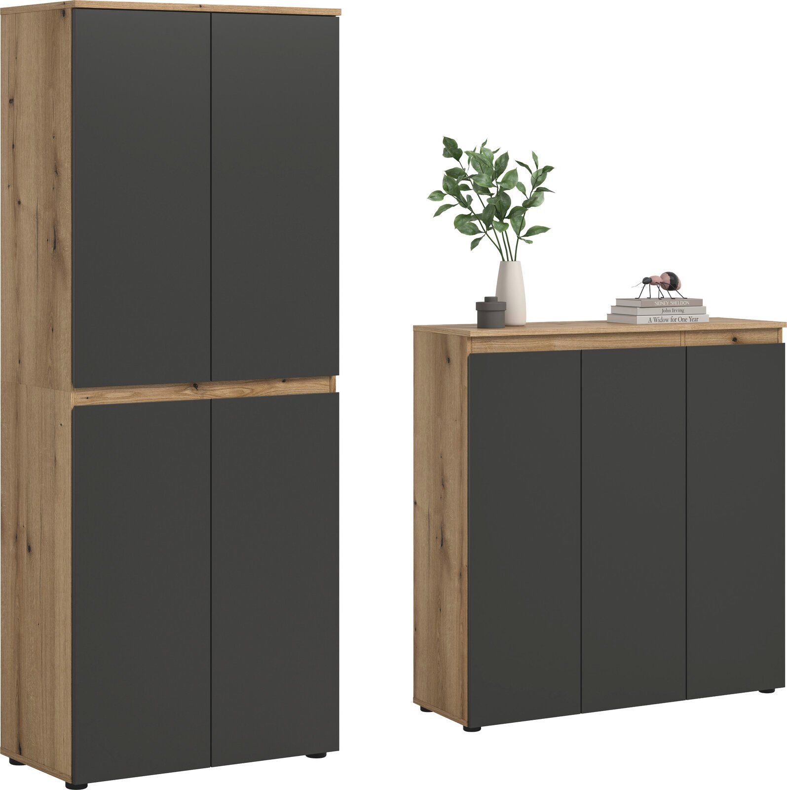 MID.YOU Universalschrank Set SCARPA, eiche, Holznachbildung