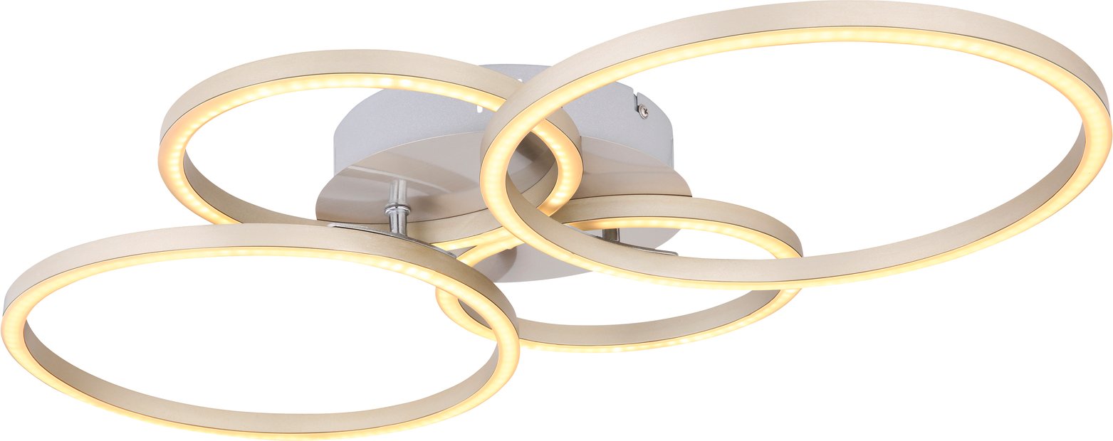 Globo Lighting Deckenleuchte Nickel matt, silber, Nickel matt