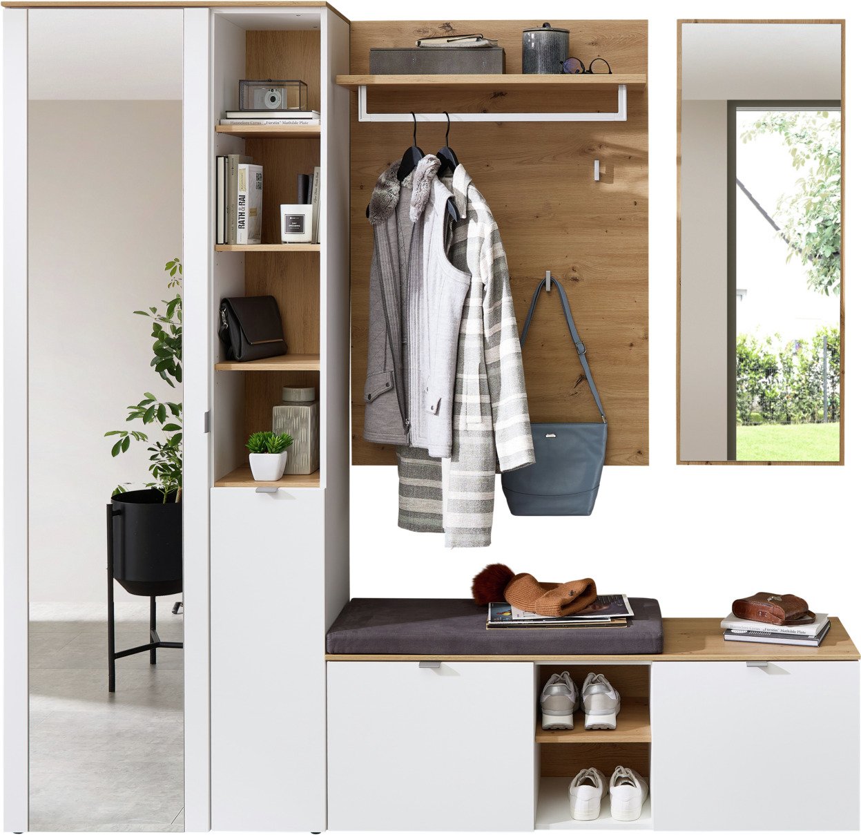 XORA Garderoben-Set BARI, Holznachbildung