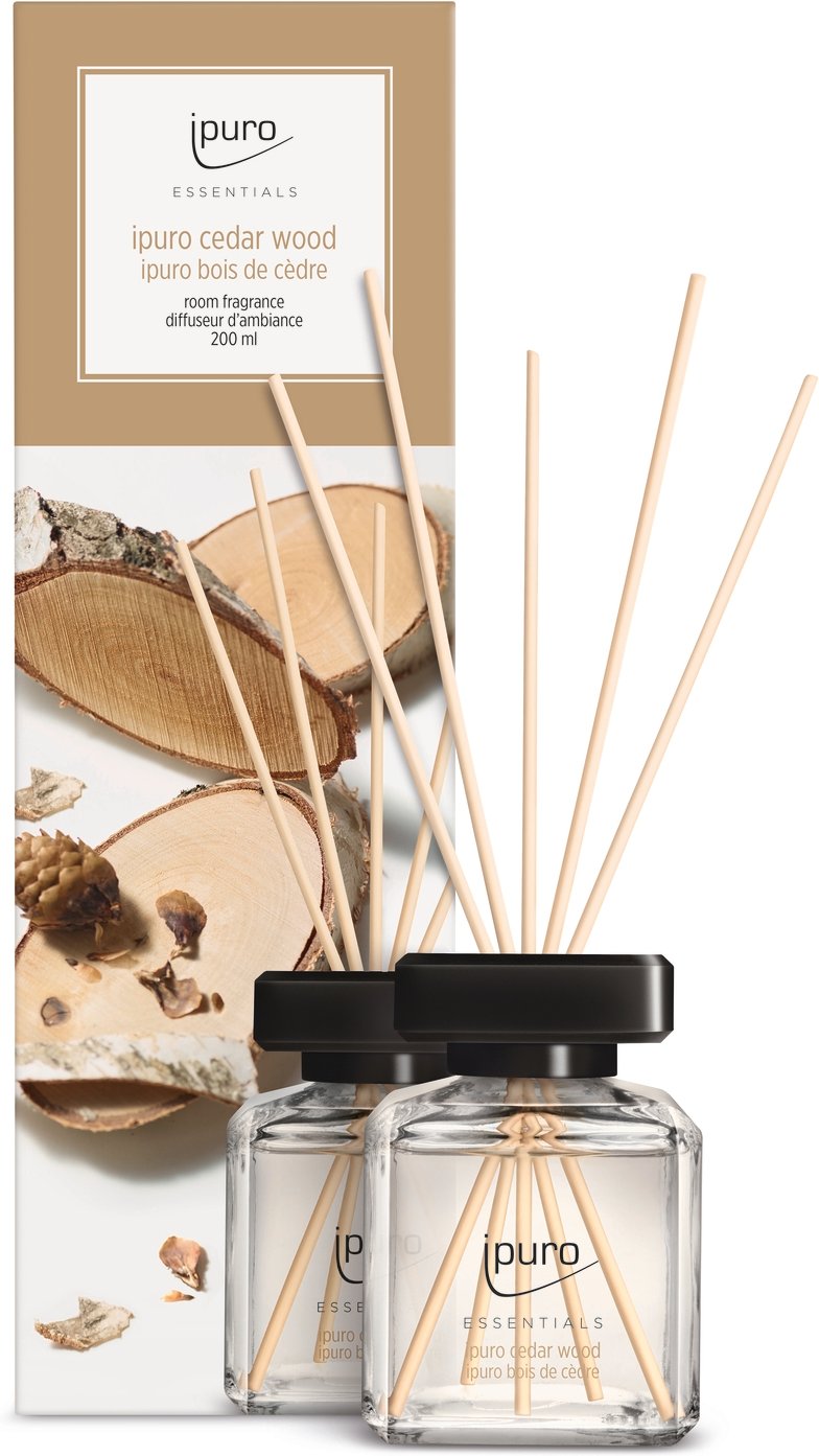 ipuro ESSENTIALS Raumduft Cedar Wood, Glas