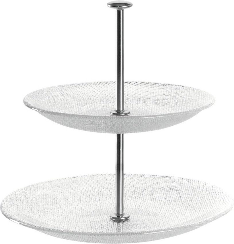 Thumbnail - Leonardo Etagere 2-stöckig PRALINA, Materialmix