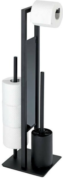 Wenko Stand WC-Garnitur Rivalta schwarz, Stahl