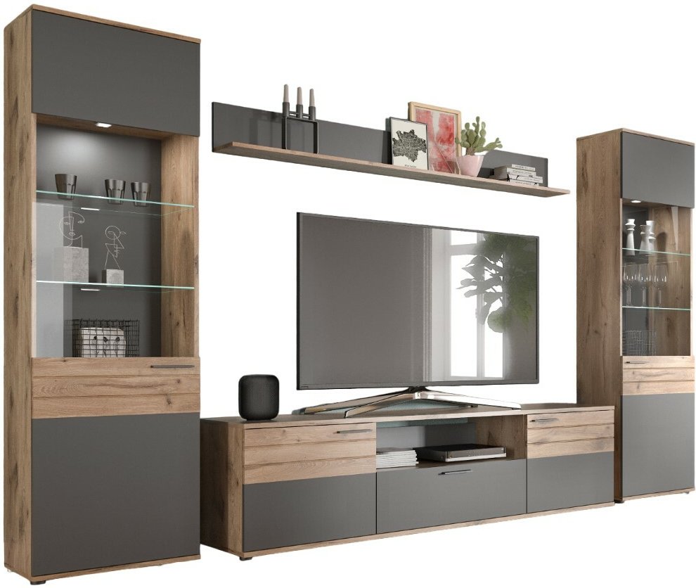 MID.YOU Wohnkombination MASON, Holznachbildung