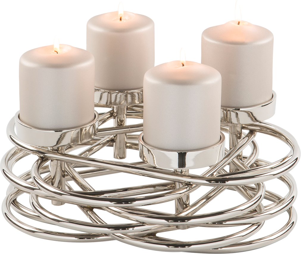 Fink Dekokranz Duplex Ø35cm 4-flg., Edelstahl