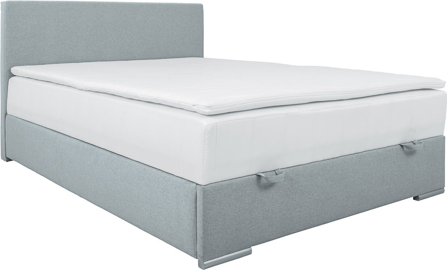 Thumbnail - Z2 Boxspringbett TOM, Hellblau, Stoff