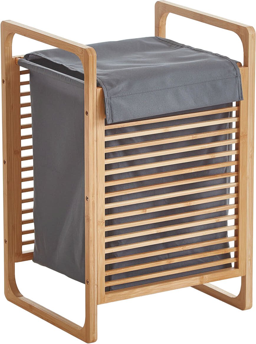 MID.YOU Wäschekorb SMALL, braungrau, Holznachbildung