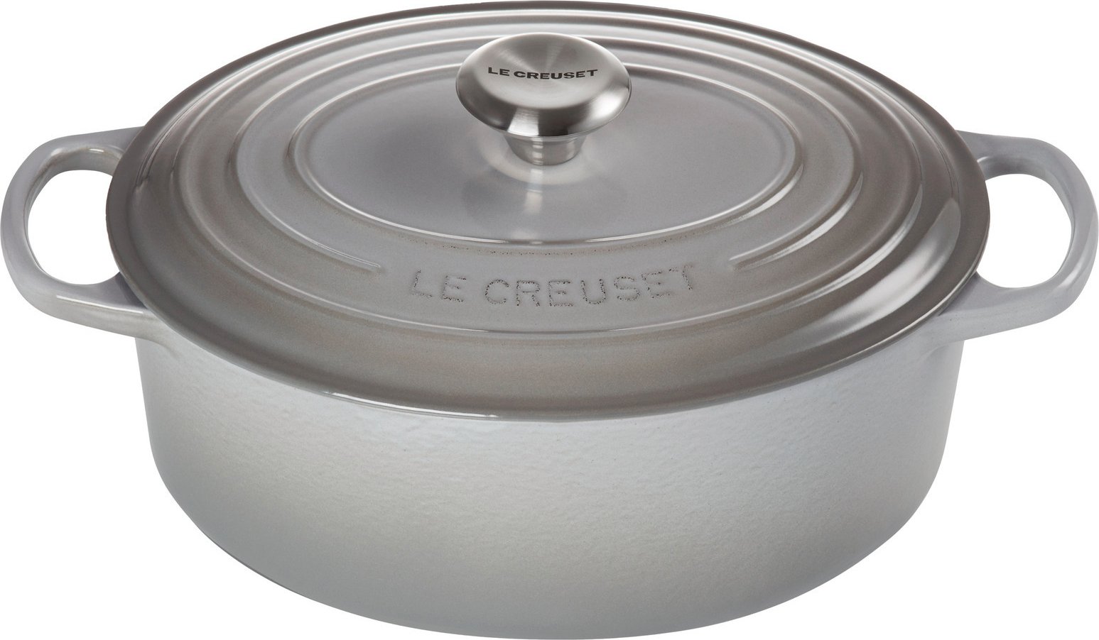 Thumbnail - LE CREUSET Bräter Oval 29cm Perlgrau SIGNATURE, Gusseisen