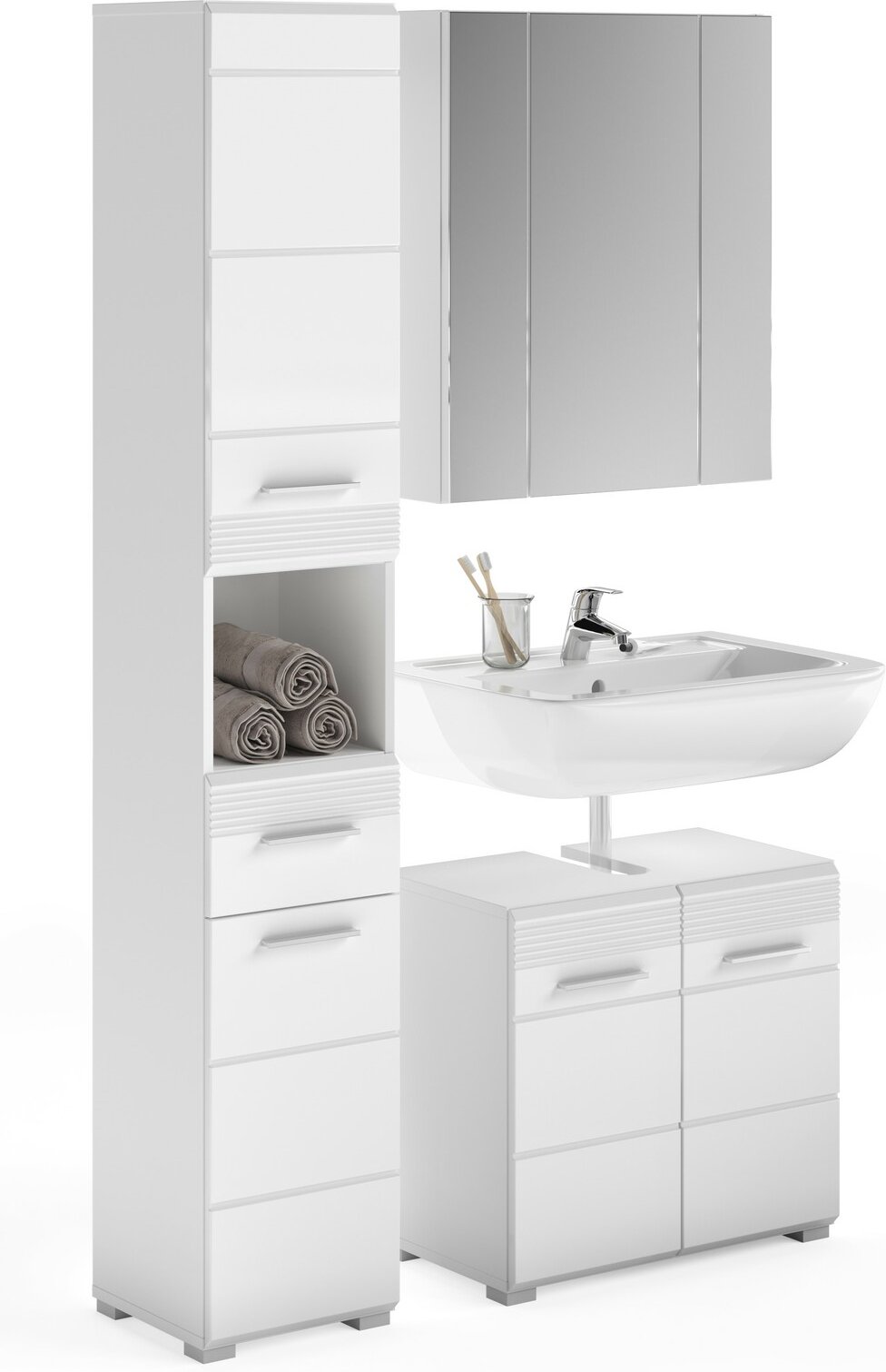 MID.YOU Badkombination LINUS, Holznachbildung