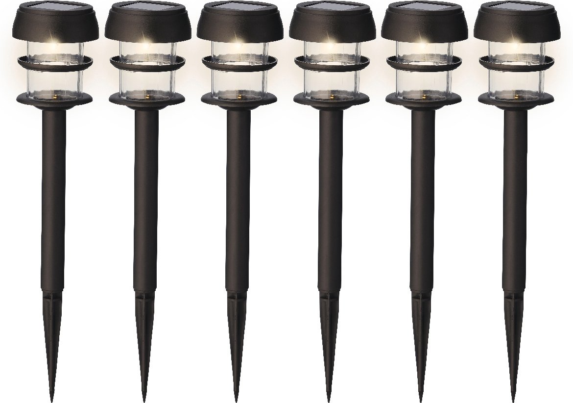 Lumineo Solarleuchten Set 6-tlg., Kunststoff