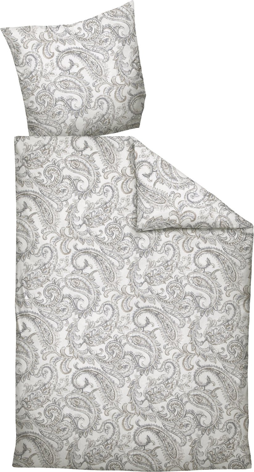 Janine Bettwäsche PALERMO 135x200cm, graubeige, Baumwolle