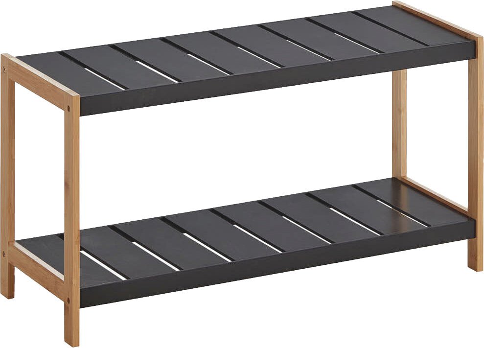 MID.YOU Schuhregal SMALL, braungrau, Holznachbildung