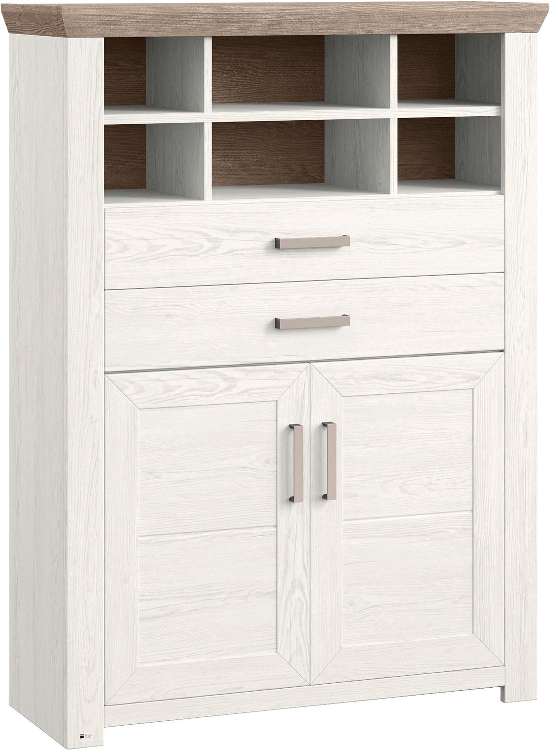 Set one by Musterring Highboard SET ONE YORK, Holznachbildung