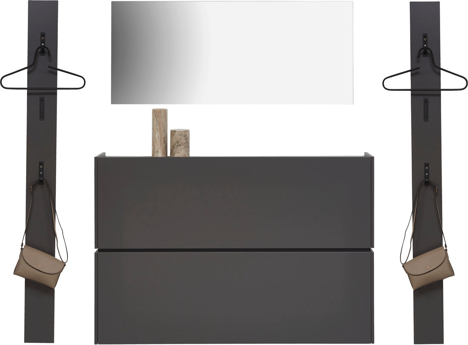 Voleo Garderoben-Set 3 UNIQUE, Holznachbildung