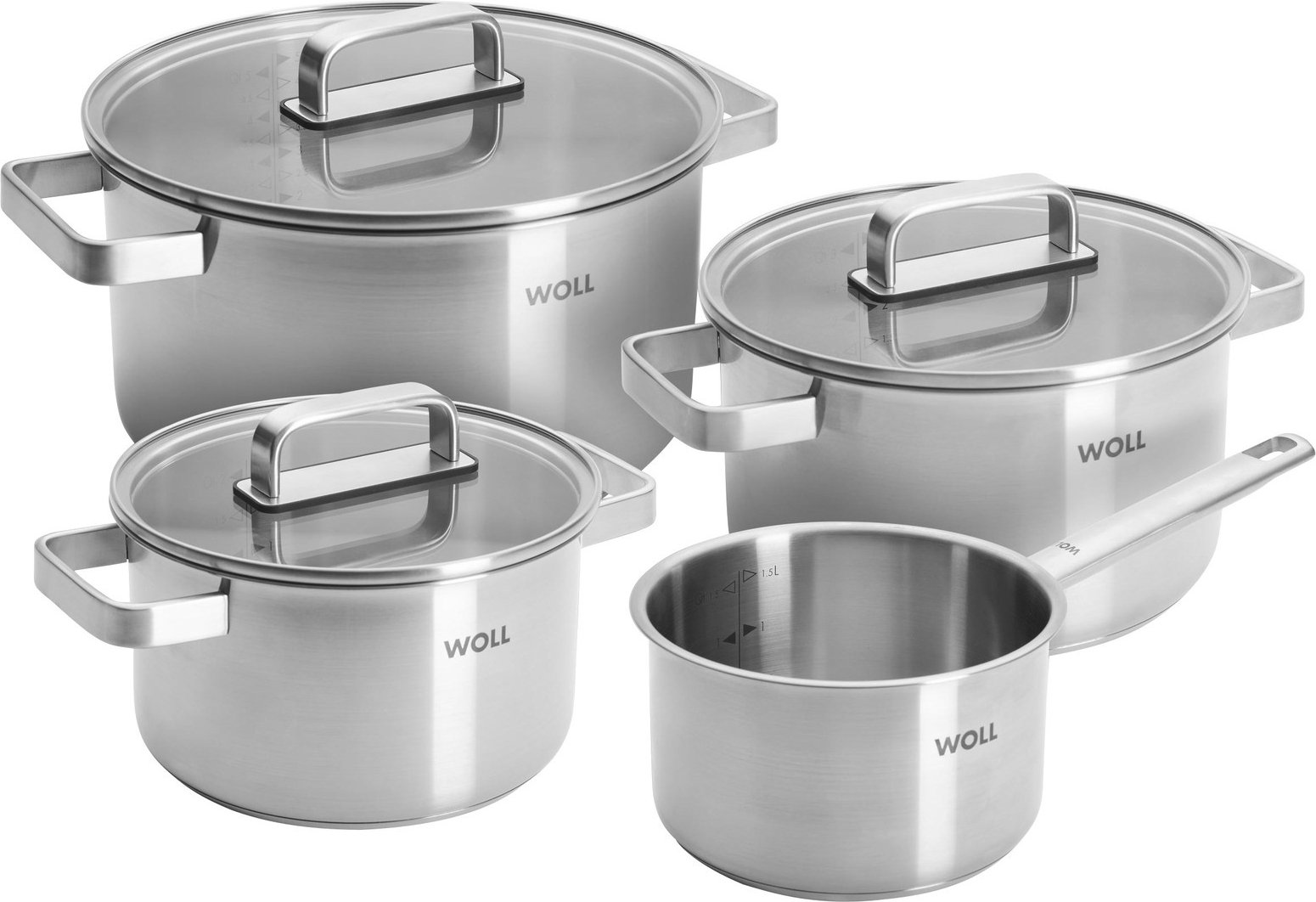 Woll Topfset 7-tlg. STEEL, Edelstahl