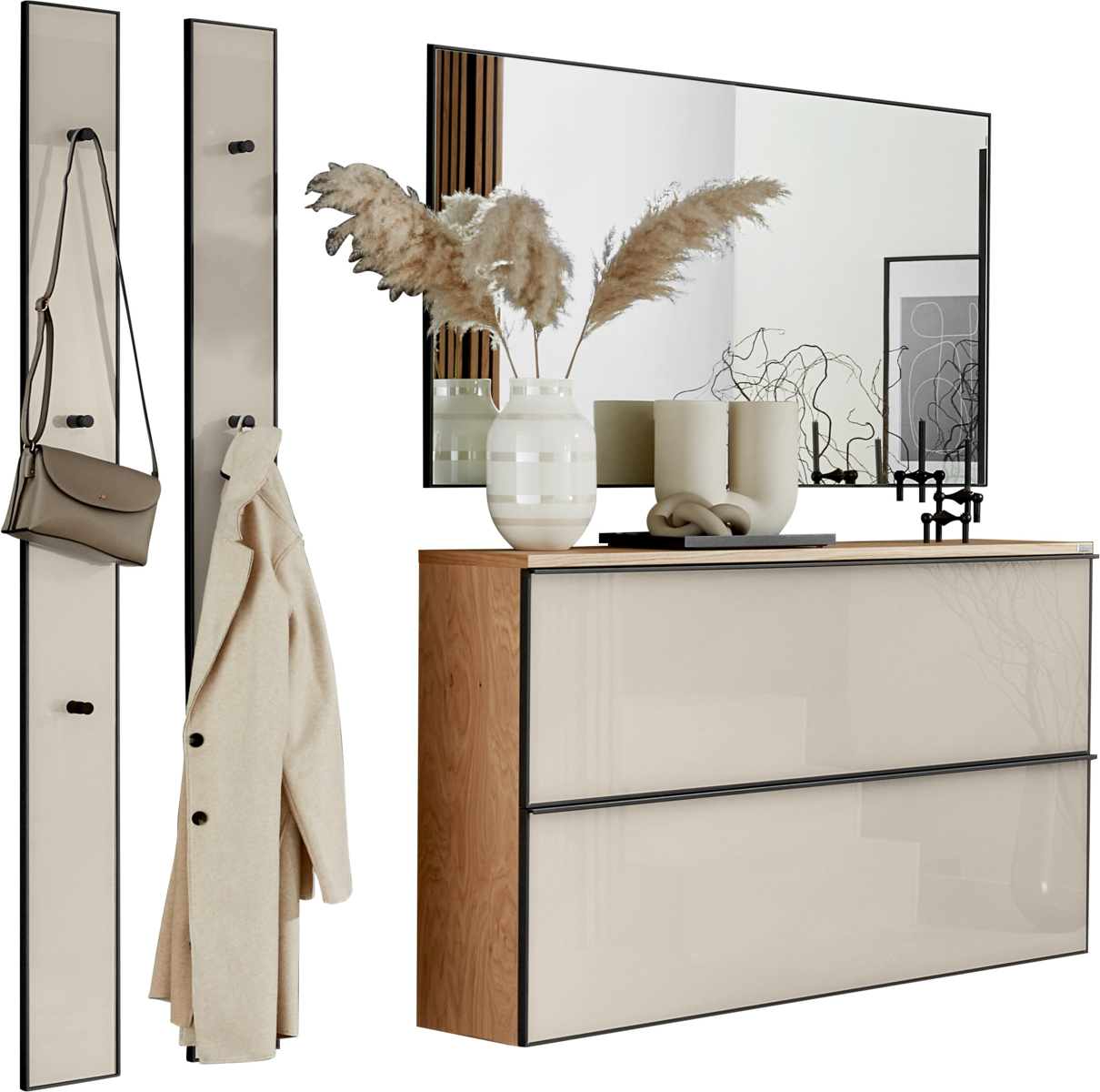 Dieter Knoll Garderoben-Set 5-tlg. ATINA, Glas