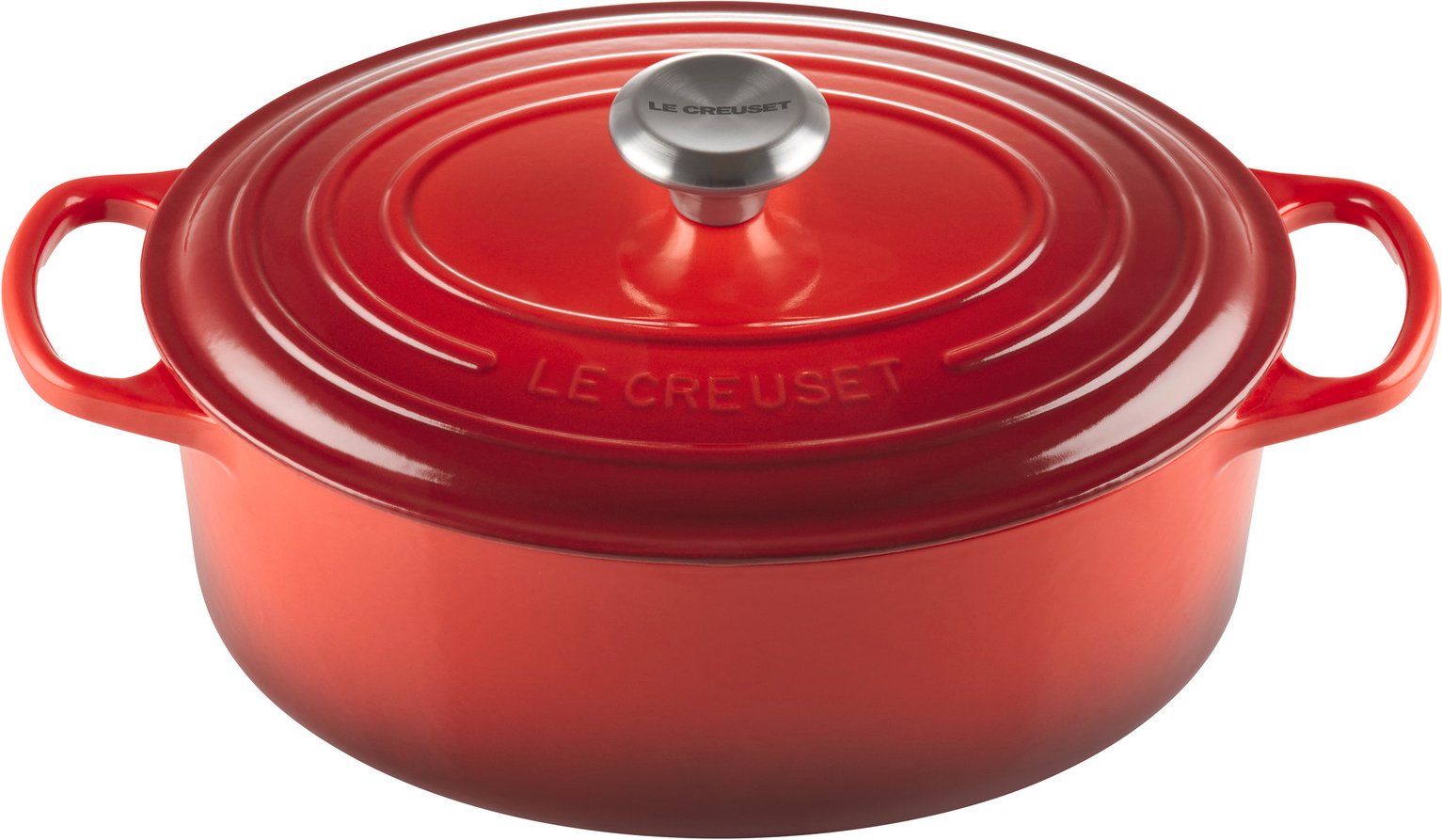 LE CREUSET Bräter Oval 29cm Kirschrot SIGNATURE, Gusseisen