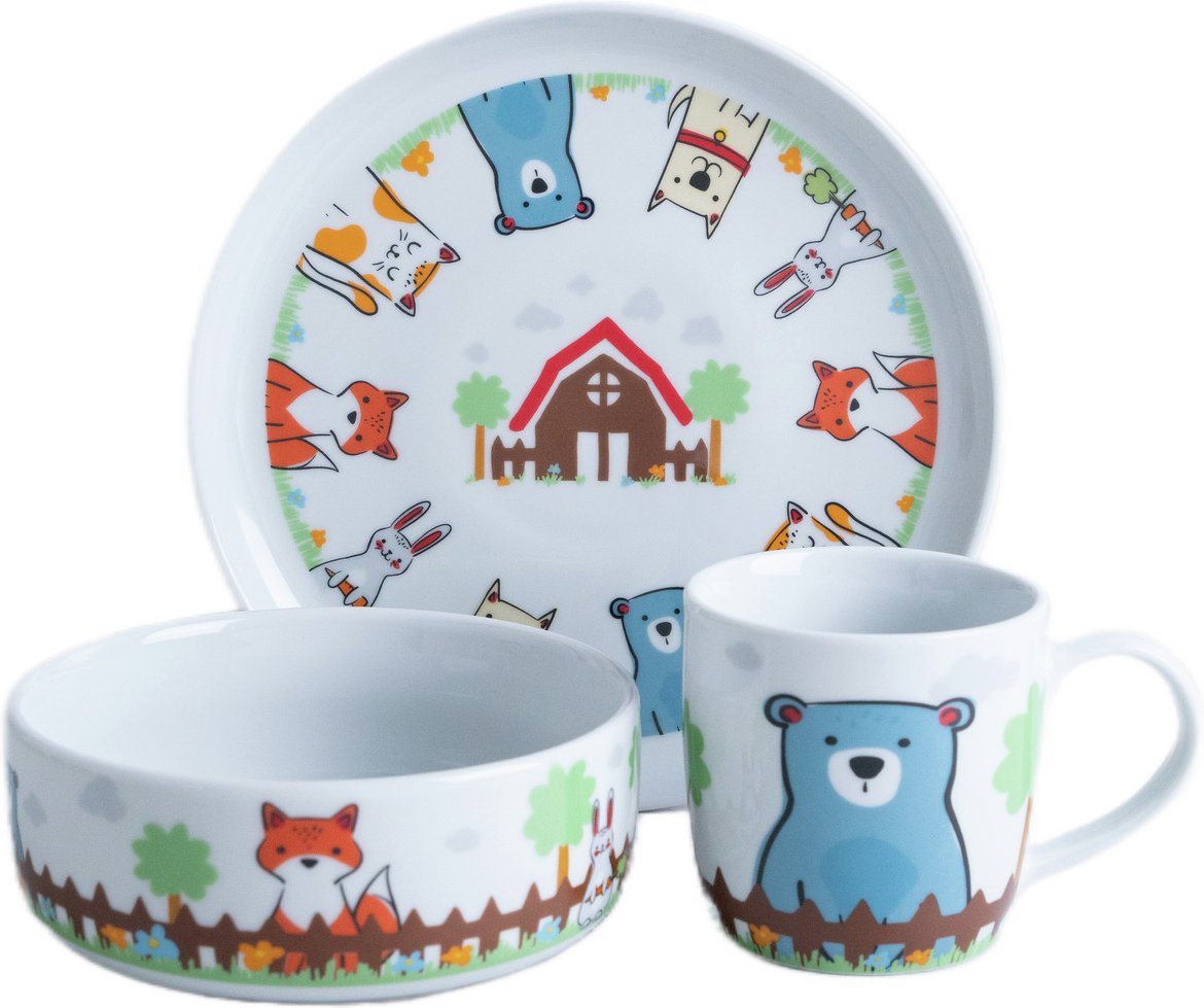 Van Well Kinderset 3-tlg. FUCHS & FREUNDE, Porzellan
