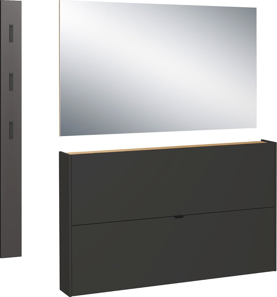 MID.YOU Garderoben-Set AMECA, Holznachbildung